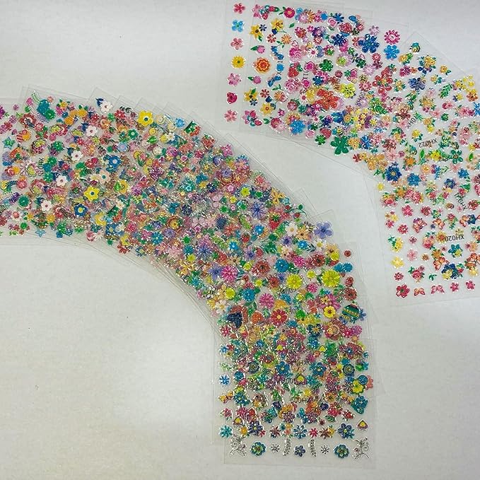 30 Sheets Spring Nail Art Stickers Multicolor Flower Nail Decals 3D Self-Adhesive Nails Design Cute Daisy Nail Stickers Floral Manicure Decorations Supplies for Women Girls