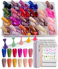 576 Pcs Medium Coffin Press on Nails, 24 Colors Glossy False Nails Full Cover Fake Nail Tips with 5 Nail Stands & 30 Nail Stickers for DIY Nail Art Practice & Daily Wear