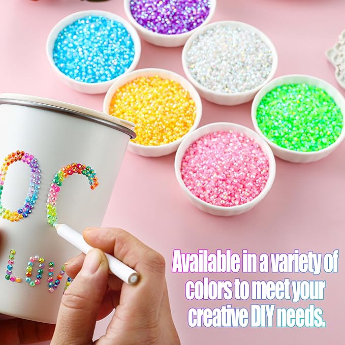 BANA 30000Pcs in 48 Colors Rhinestones for Bedazzling and Diamond Art, 3mm Flatback Gems with 3×10ml B7000 Jewelry Glue Tweezers, Perfect for Nail Art, Crafting, Clothing, Fabric Decor