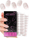 Nail Polish Strips – 32PCS UV Free Salon Quality Wraps, Long Lasting Gel Nail Stickers for Women (Nude Glow)