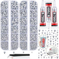 12100Pcs Resin Rhinestones for Crafting with 3Pcs 10ml B7000 Jewelry Glue, 2 Boxes Flatback Crystals Diomand (Silver) for Bedazzling Crafts DIY Nail Art Makeup，Non Hotfix Gems for Clothing Shoes