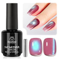 Beetles Lagoon’s Blush Purple Cat Eye Gel Nail Polish - 15ML Purple Cat Eye Glitter Gel Polish Magnetic Shimmer Effect Soak Off UV Nail Art Design Salon DIY Manicure Gift for Women