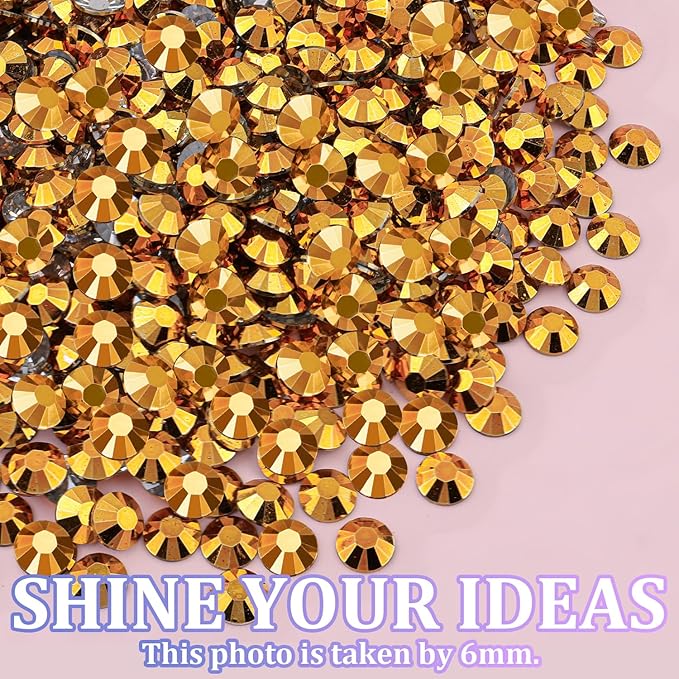 25000Pcs Resin Rhinestones with Tweezers for Crafting, Gold Flatback Gems, Bedazzling Crystal with 3Pcs 10ml B7000 Jewelry Glue for DIY Crafts Clothing Tumblers Shoes Fabric Nail Art