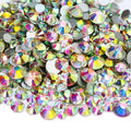 Genie Crystal 4,5,6.4 mm Mixed Size Flatback AB Rhinestones 80 Grams, ss16,ss20,ss30 Aurora Borealis Glass Rhinestone for Tumbler, Shoes, Makeup, Nail Art, Dance Costumes, Dress, DIY Bling Crafts