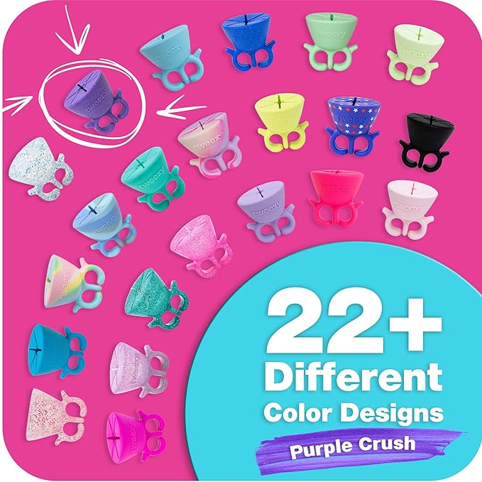 tweexy Wearable Nail Polish Holder Ring - Nail Polish Bottle Holder for Easy Application | Perfect for Fingernail Painting, Manicure & Pedicure | Nail Polish Accessories (Purple Crush)