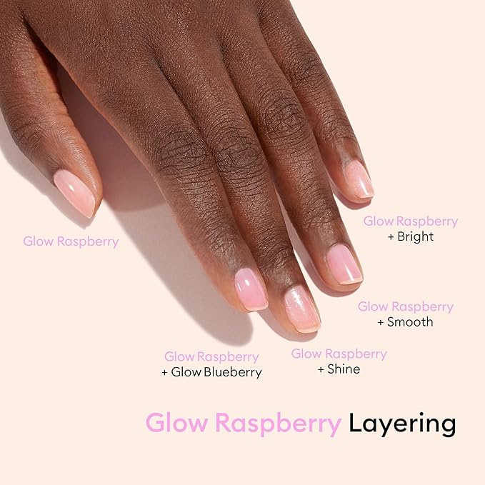 Manucurist Rainbow Active™ Full Range 5-Pack Gift Set - Nail Care & Polish Set - No Lamp - 5 Treatment Nail Polish : Glow Raspberry, Glow Blueberry, Shine, Smooth, Bright - Made in France