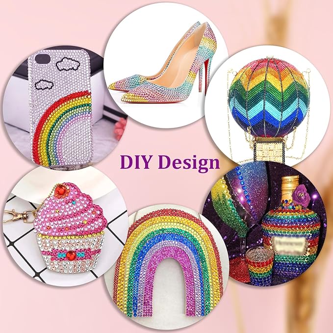22000Pcs Resin Rhinestones for Bedazzling with Tweezers, Multicolor 2/3/4mm Rhinestones for Crafting with 3Pcs 10ml B7000 Jewelry Glue for DIY Crafts Clothing Tumblers Shoes Fabric Nail Art