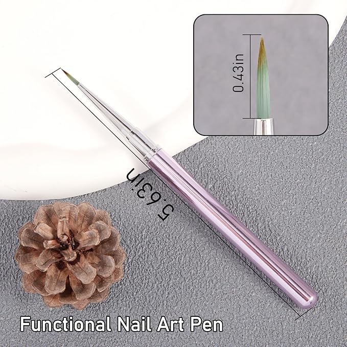 DANNEASY Nail Brush for Drawing Petals and Butterflies, Watercolor Paint Brushes for Oil Painting, Flower Nail Art Brush Design Tools Acrylic Manicure Brushes
