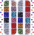 Blinginbox 4000pcs SS10 Mixed Size Hotfix Flat Back Rhinestones Applicator Tool, Glass Round Rhinestones, Art Deco Style, Easy to Use, Ideal for DIY Decorating