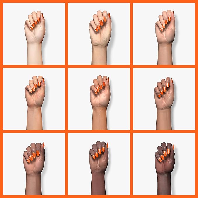 Beetles Orange Gel Polish - 1pc 15ml Bright Peach Coral Orange Gel Polish Color Soak Off UV LED Nail Lamp 15ml Gift for Women Vibrant Tangerine