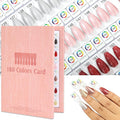 Magnetic Nail Swatch Book,180 Nail Color Display Book with 192 Magnetic Tips,Professional Nail Salon Color Display Book for Easy Preview & Storage
