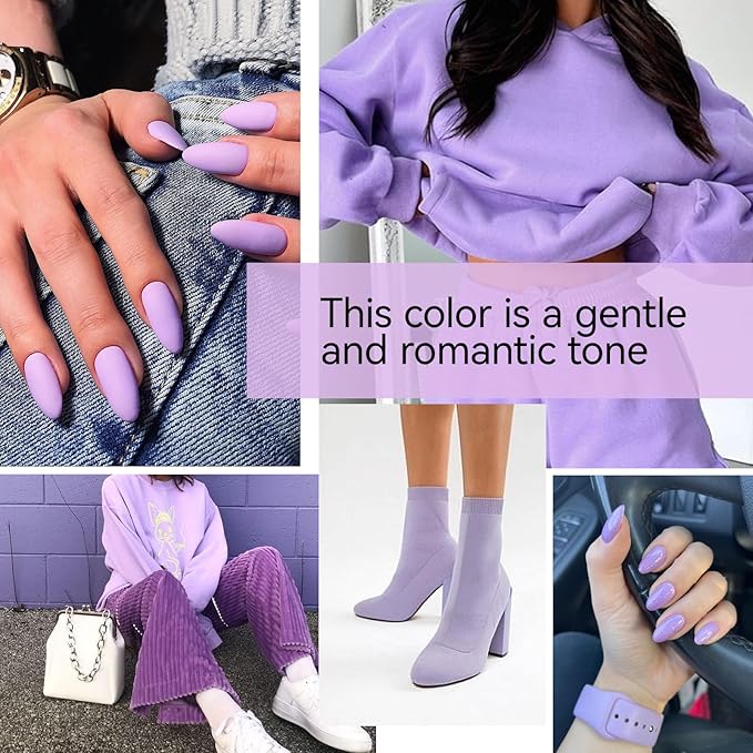 gelike ec Gel Nail Polish Lavender Color Long Lasting for Creative Manicure Artists 16ml Natural Purple - Soft Romantic Shade for Spring Collections with Smooth Brush
