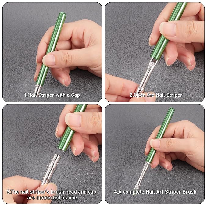 DANNEASY Nail Art Brushes for Gel Polish, Oval Nail Polish Clean Up Brushes For Cleaning Polish Mistakes on the Cuticles, Gel Nails Art Brush Design Tools Acrylic Manicure Brushes