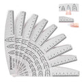 JEWHITENY 9 PCS Nail File Set: 100/180 Grit Emery Boards Dual-Sided Nail File for Natural Nails and Acrylic Nails,Washable and Reusable Multi-Grit Manicure Kit for Beginners & Professionals