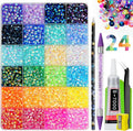 Resin Jelly Rhinestones for Bedazzling, EARLMONI Multi Colord Bedazzler Kit with 15ml B7000 Glue Rhinestone Pen Tool for Clothes Nail Art (B 24 Colors, 5MM)