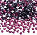 Purple Flatback Rhinestones, Glass Rhinestones for Nail Art and Craft, Glue Fix, Loose Crystal Gemstones(Purple, SS6, 2880pcs, 1.9-2.0mm)