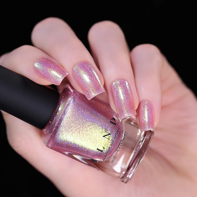 ILNP Opal Sunset - Opalescent Pink Holographic Jelly Nail Polish
