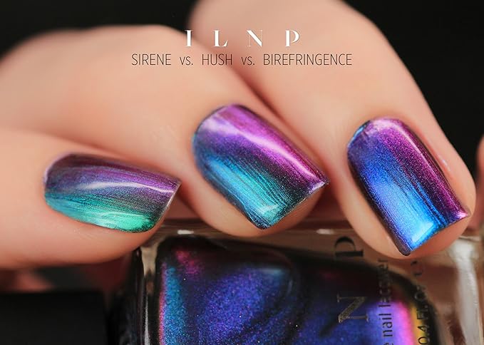 ILNP Birefringence - Blue, Purple, Red, Green, Yellow, Orange Ultra Chrome Color Shifting Nail Polish