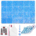 20000Pcs Blue Flatback Jelly Resin Rhinestones for Bedazzling, Mix Sizes Crystal Rhinestones Gems, Blue Gems Bedazzling for Crafting, Flatback Rhinestone for DIY Face Makeup Crafts