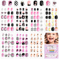 SAVILAND Glamkids Press on Nails for Kids: 7 Days Of Ever-Changing Looks Kids Press on Nails Gentle Fake Nails Pre Glue Full Cover Nails for Christmas Gift Party PlayfulNails