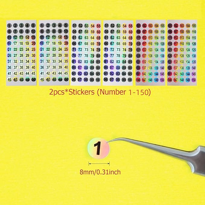 Nail Swatch Sticks with Ring for Nail Color Display Nail Art Supplies Nail Practice Samples (150pcs, transparent)