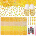 26000PCS Yellow Resin Flatback Rhinestones for Crafting, Resin Rhinestones for Bedazzling Kit, 2/3/4/5/6mm Flatback Gems Jewels for DIY Mugs Tumblers Clothing Shoes Nail Art