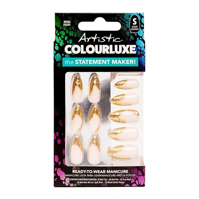Artistic Colourluxe Press-On Tips - Kit Colourluxe Press-On Tips - Kits Nails - 30 Nails (Royal Flush, Kit)