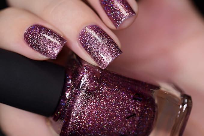 ILNP No Promises - Dark Amaranth Pink Holographic Nail Polish