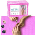 Disposable Nail Mats 50 Pcs - Salon Paper Towel and Table Cover for Nail Tech - 3 Ply Waterproof Manicure Prep Pads - Acrylic Art Supplies and Accessories (Fuchsia Hot Pink)