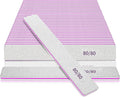 Nail Files for Acrylic Nails, 50pcs 80/80 Grit Nail Files Bulk Reusable Rough Coarse Square Jumbo Nail File Set 50pcs Manicure Pedicure Tools