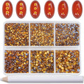 Bymitel Hotfix Crystal Rhinestones Round Gems for Crafts,Mixed 6 Sizes with Wax Pencil Kit, Topaz1.3-3.2mm(SS3-SS12/8000pcs)