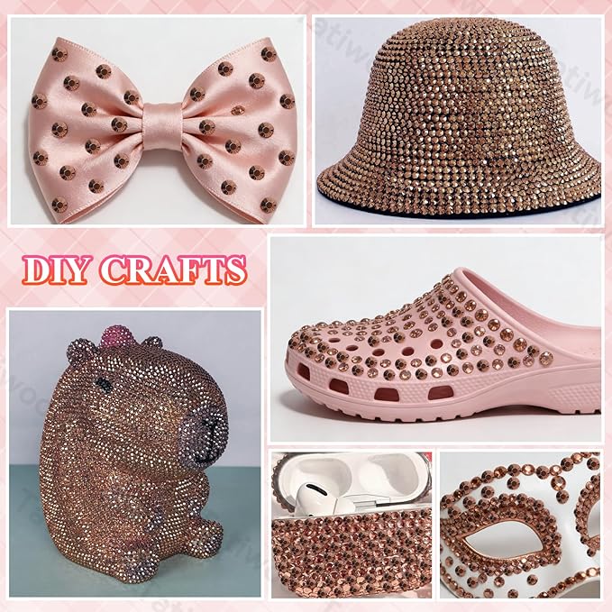 20000Pcs Bronze Tan Crystal Flatback Jelly Resin Rhinestones for Bedazzling, Mix Sizes Bronze Tan Rhinestones Gems Bedazzling for Crafting, Flatback Rhinestone for DIY Face Makeup Crafts Tumblers