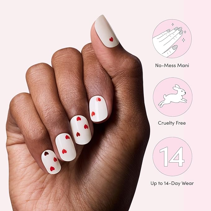 Dashing Diva Glaze Nail Strip Set - It's Fate - Long Lasting, Chip Resistant, Semi-Cured Gel Nails - 4-Piece Manicure Kit with 32 Strips