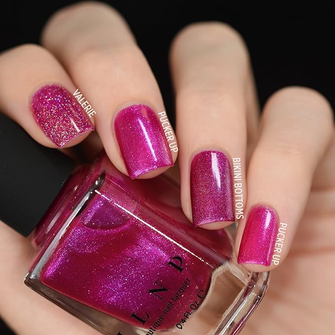 ILNP Pucker Up - Vibrant Pink Shimmer Nail Polish