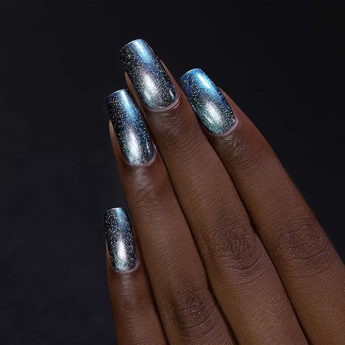 ILNP Stardust (H) - Unique Silver to Teal Holographic Ultra Chrome Nail Polish