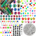 240PCS Nail Charms for Acrylic Nails，Junk Nail Theme Eye Pill Puncture Dice Billiards Silver Half Round Pearl Nail Decorations ，Nail Accessories for Nail Art Supplies Manicure DIY