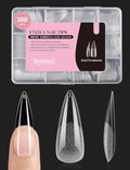 Beetles Gel Nail Tips Etch-X, Stiletto Medium, 288Pcs 12 Sizes, Pre-Etched Half Matte Full Cover Soft Acrylic False Nail Tips Pre-Shaped Easy DIY Fake Nail Extension Salon Gift for Women