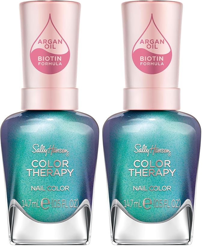 Sally Hansen Color Therapy Nail Polish, Reflection Pool, Pack of 2