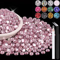 4000PCS 5mm Resin Rhinestones in Bulk (Light Pink), Bedazzling Flatback Crystals Rhinestones for Crafting DIY Nail Decoration, Gems Diomand Charms for Tumbler Shoes Clothing Fabric