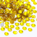 Citrine Flatback Rhinestones, Glass Rhinestones for Nail Art and Craft, Glue Fix, Loose Crystal Gemstones(Yellow, SS20, 1440pcs, 4.6-4.8mm)
