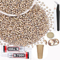 5000PCS SS6/2mm Crystal Rhinestones (Golden Shadow/Champagne) with 2Pcs 10ml B7000 Jewelry Glue, Bedazzling Flatback Glass Rhinestones for Crafting, Gems Diomand for Tumbler Shoes Clothing Nail Art