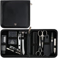 3 Swords Germany - brand quality 12 piece manicure pedicure grooming kit set for professional finger & toe nail care tweezers file clipper fashion leather case in gift box, Made by 3 Swords (33514)