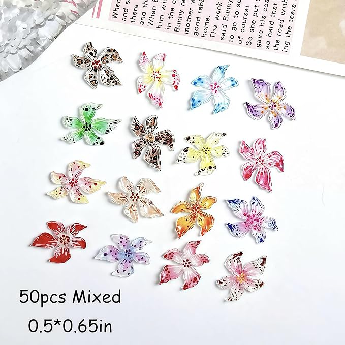 120PCS Nail Charms Alloy Sliver Butterfly Gauze Butterfly Charm Soft Crystal Flower for Nails Design，3D Y2k Nail Jewels Bulk Nail Art Decor Set