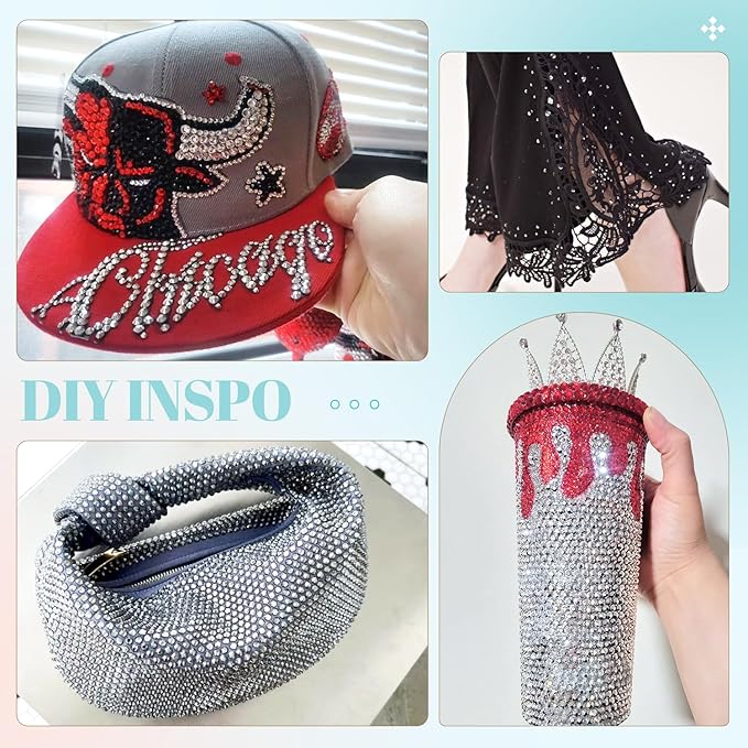 12100Pcs Resin Rhinestones for Crafting with 3Pcs 10ml B7000 Jewelry Glue, 2 Boxes Flatback Crystals Diomand (Silver) for Bedazzling Crafts DIY Nail Art Makeup，Non Hotfix Gems for Clothing Shoes