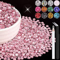 6000PCS 4mm Resin Rhinestones Bulk for Crafting (Dark Pink), Flatback Bedazzling Crystals for Crafts DIY Nail Decoration, Gems Charms for Tumbler Shoes Clothing Fabric with Pickup Pen and Tweezers