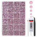 Light Pink Crystal Resin Rhinestones w B7000 Glue for Bedazzling Crafting 2mm-6mm Flatback Stones Diamonds Crystals Gems Bedazzler Kit Charms for Nails Face Eye Makeup Tumblers Bottles Crafts