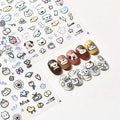 Dedyel 5D Embossed Cute Dog Nail Art Stickers Cartoon Kawaii Design Anime Self Adhesive Nail Stickers for Women Kids Girls Nails Art Decorations