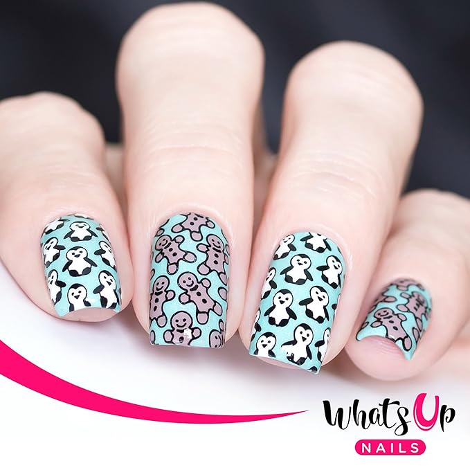 Whats Up Nails - B022 Winter Time Stamping Plate for Christmas Winter Nail Art Design