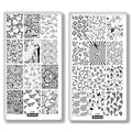 Mezerdoo 10 Pcs/Lot Monster Ghosts Nail Art Stamping Template Animal Cartoon Love Fruit Printing Image Plate Nail Stamp with Backplane