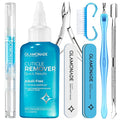 Complete Cuticle Remover Kit – Fast & Gentle Professional Cuticle Care Set w/Remover Gel & Oil Pen, Cuticle Nipper, 2 Pushers, Nail Brush, File & Buffer for Manicure Pedicure, DIY